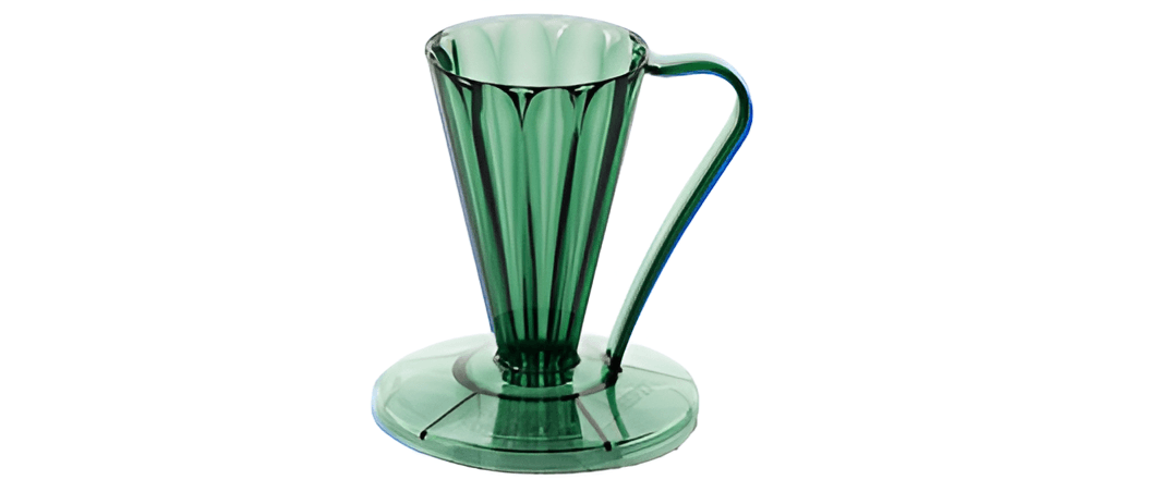 Cafec Flower Dripper Deep 27 (Clear Dark Green)