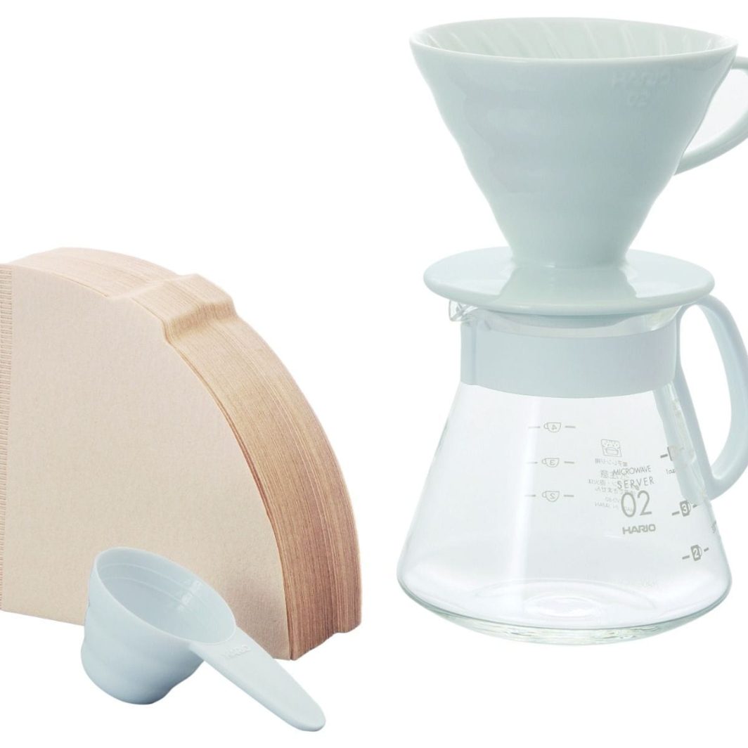 Hario Brown Hot Coffee Dripper 02 Server 600ml (ceramic)