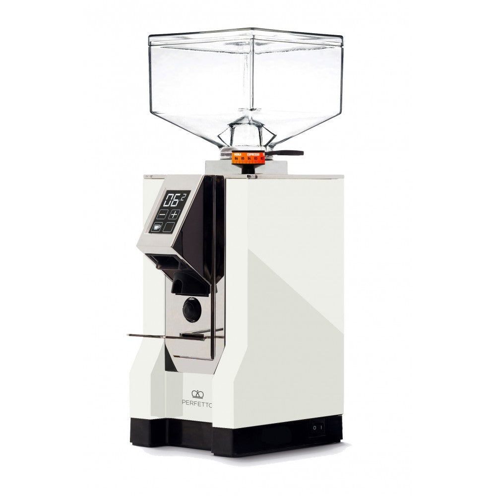 Mignon Perfetto Espresso Grinder Eureka Mignon Perfetto espresso grinder with touch screen and micrometric adjustment knob