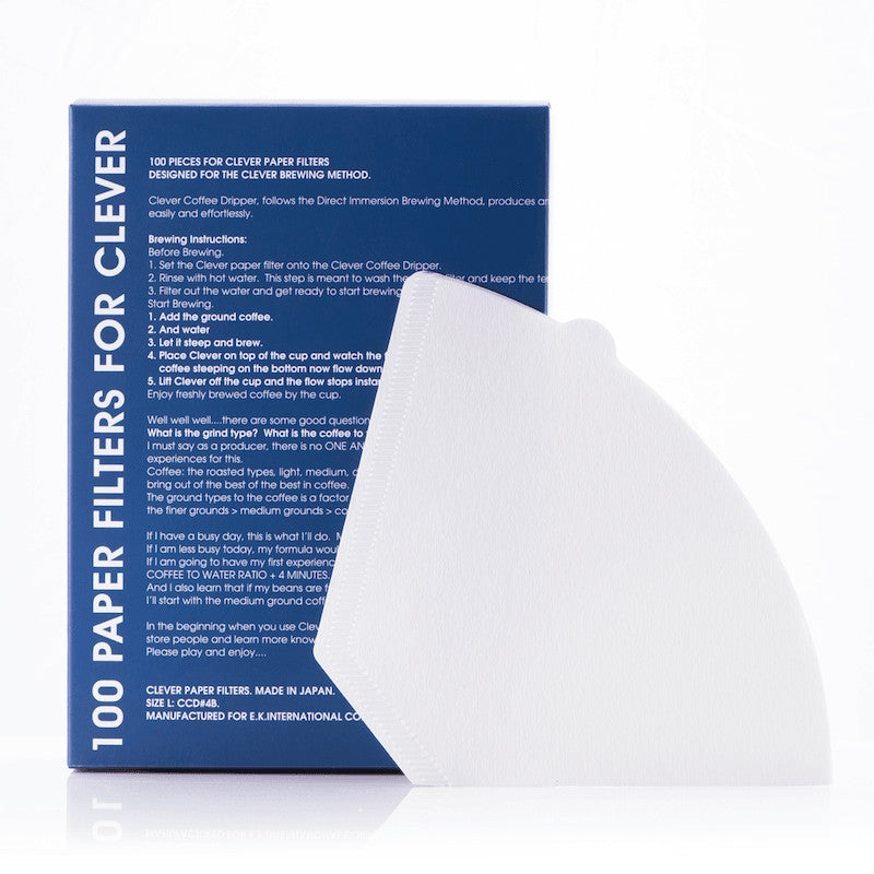 CLEVER DRIPPER FILTER PAPERS Box of Clever Dripper filter papers for Cup 4 pour-over brewing
