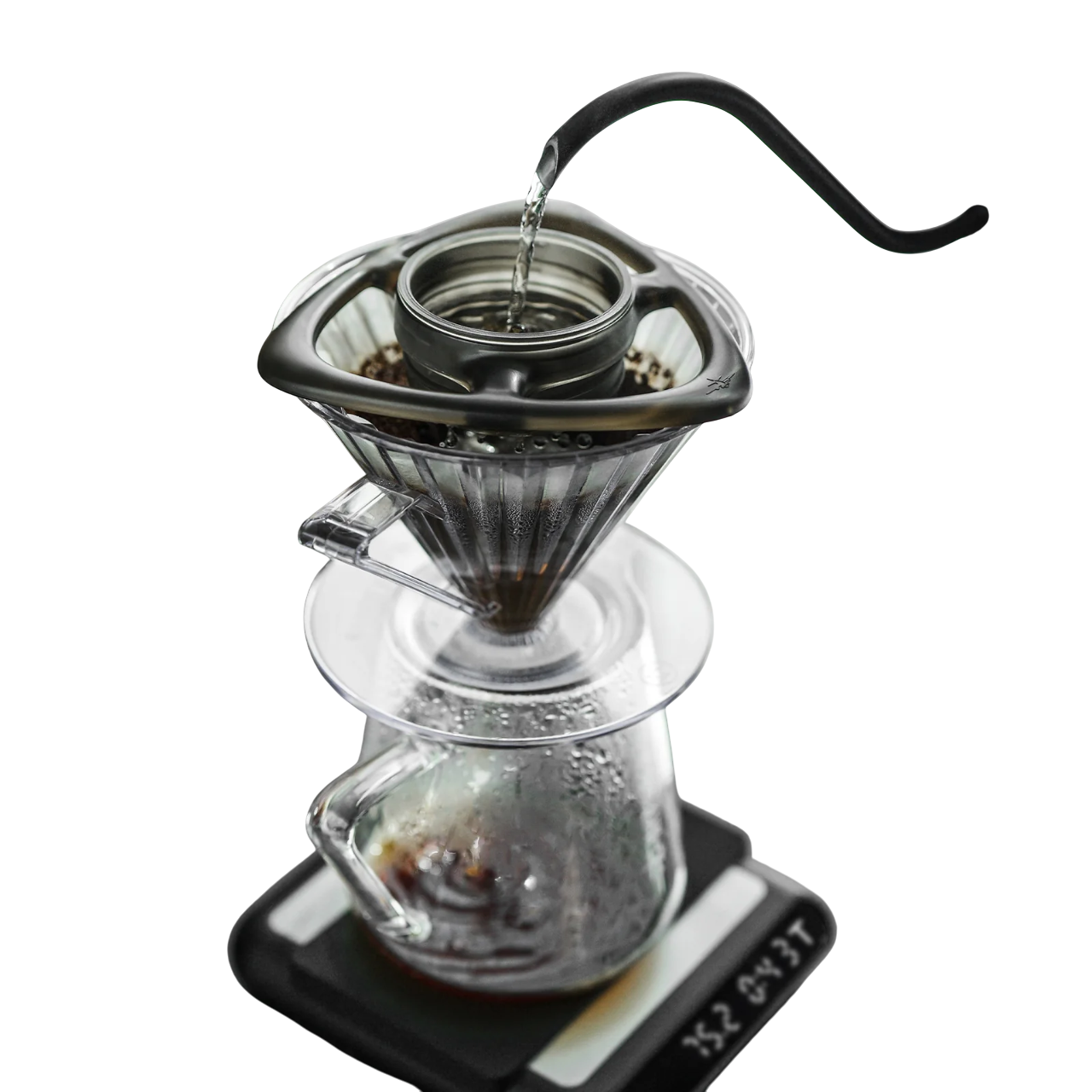Mhw-3Bomber Rain Pour-Over Coffee Splitter MHW-3BOMBER Rain pour over coffee splitter in black Tritan