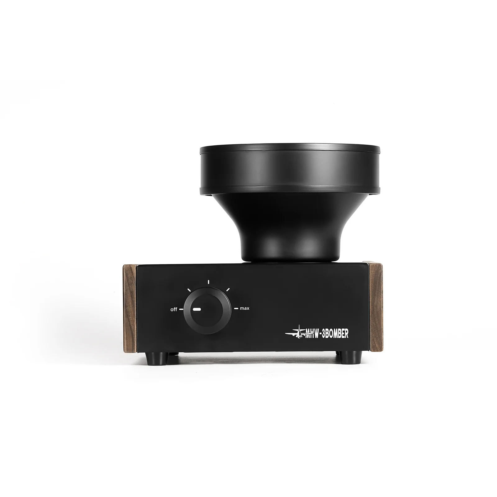MHW-3BOMBER Star Flame Halogen Beam Heater Halogen beam heater for siphon coffee on a wooden base