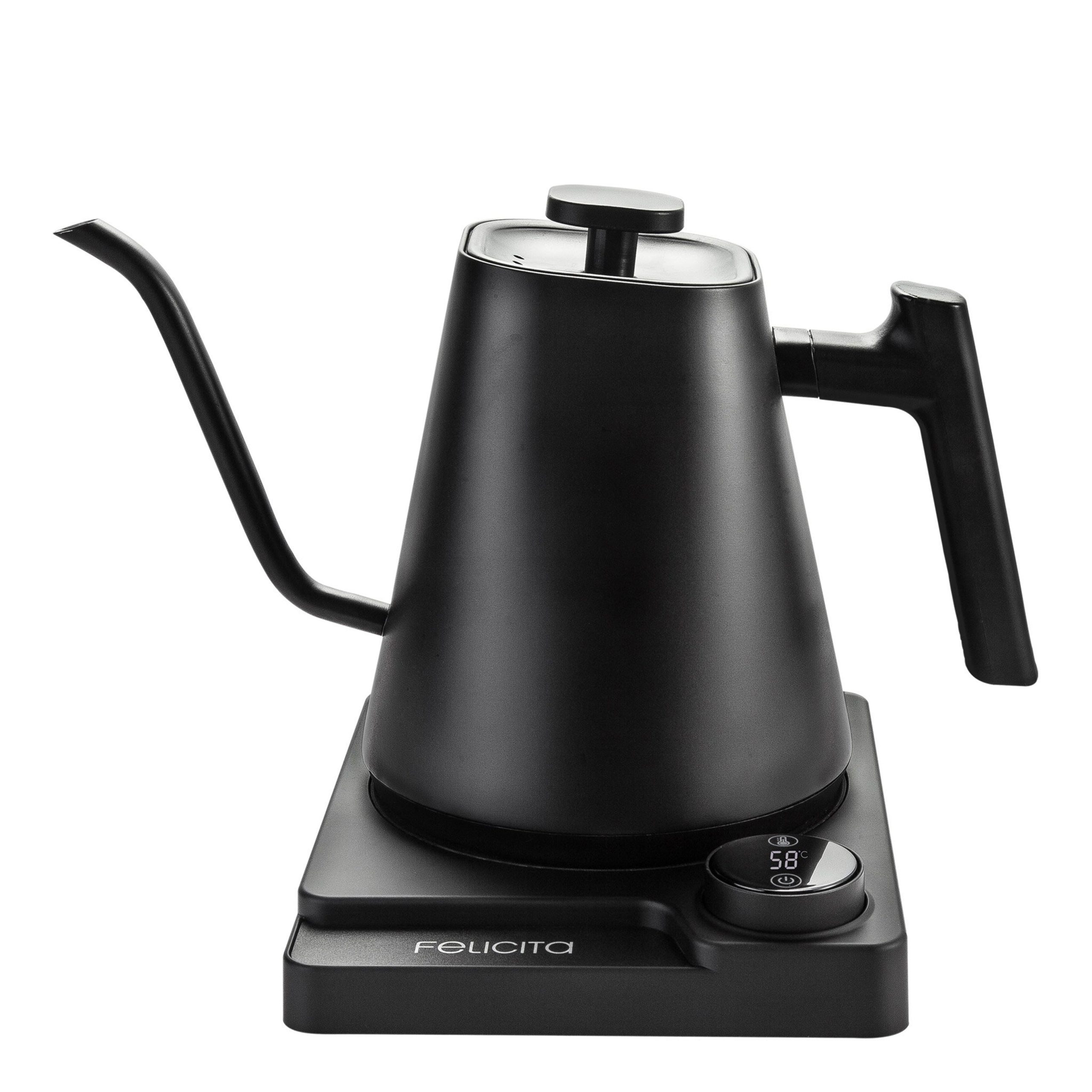 Felicita Square pour over kettle with gooseneck spout for precise pouring