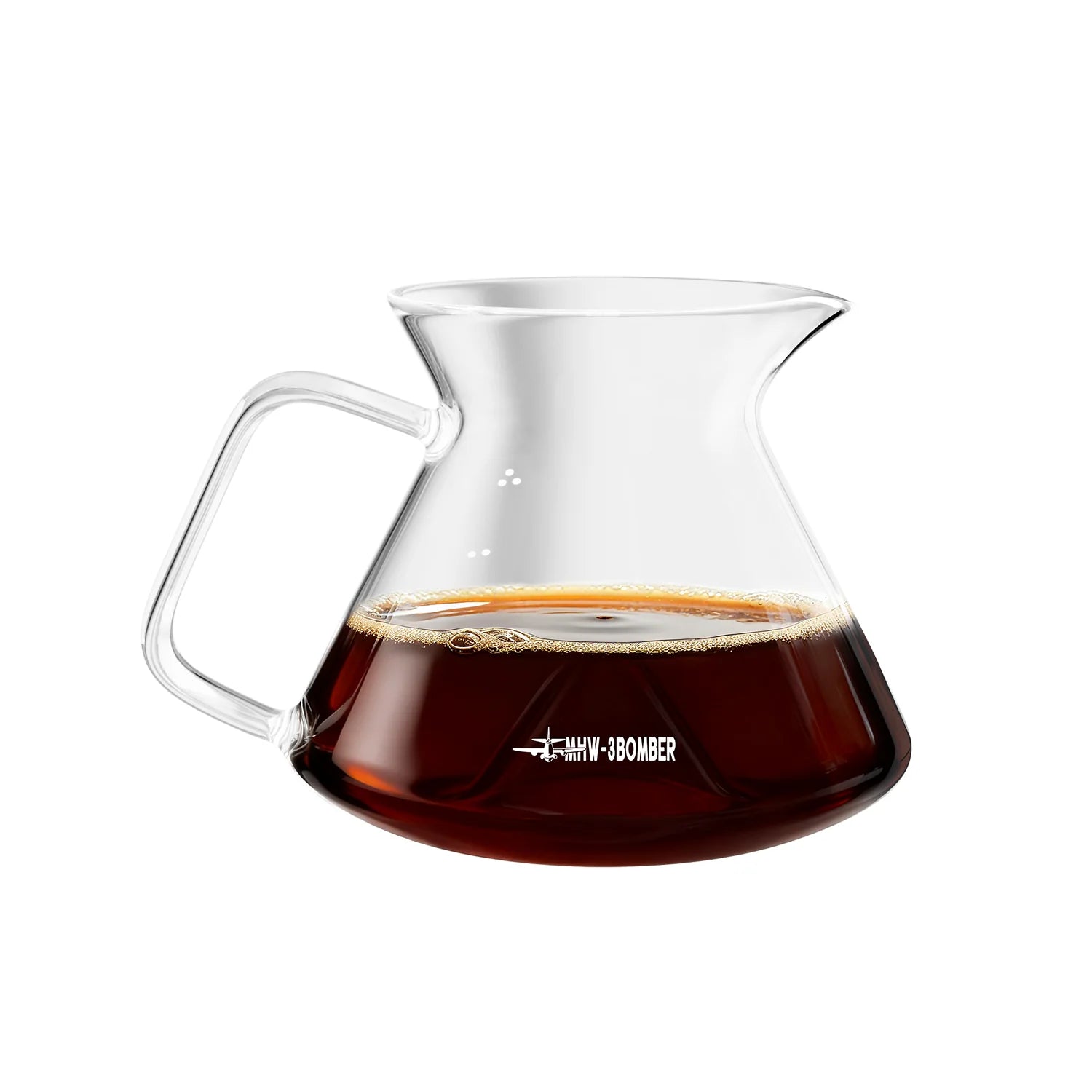 MHW-3BOMBER HILL COFFEE SERVER (360ml) Pour over coffee server MHW-3BOMBER Hill Coffee Server 360ml transparent borosilicate glass