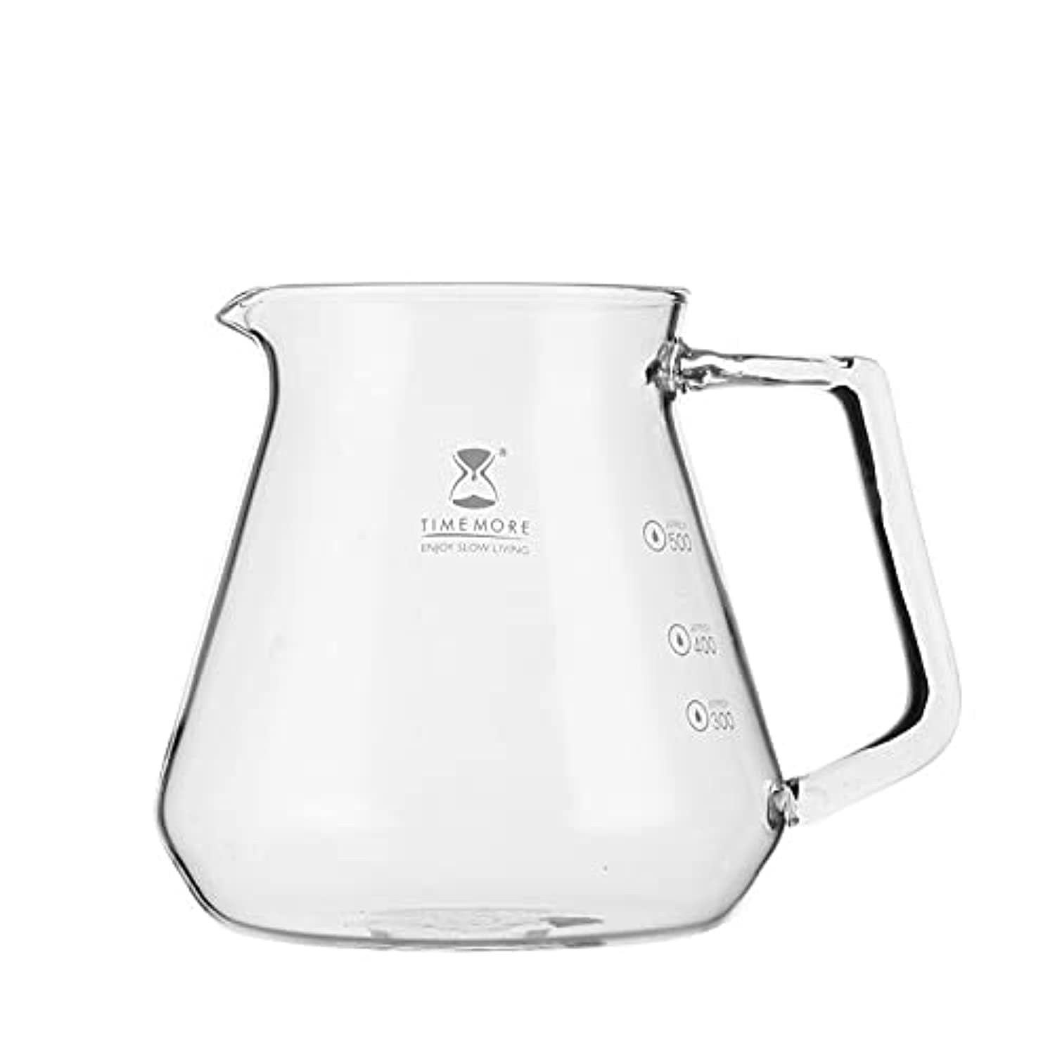 TIMEMORE SERVER 600ML CLEAR Timemore coffee server 600ml clear glass carafe with lid