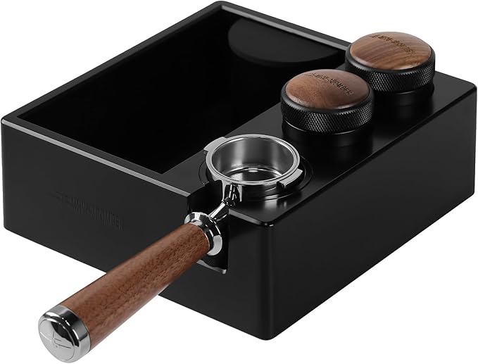 Espresso knock box with portafilter holder from Takumi Brewing Lab