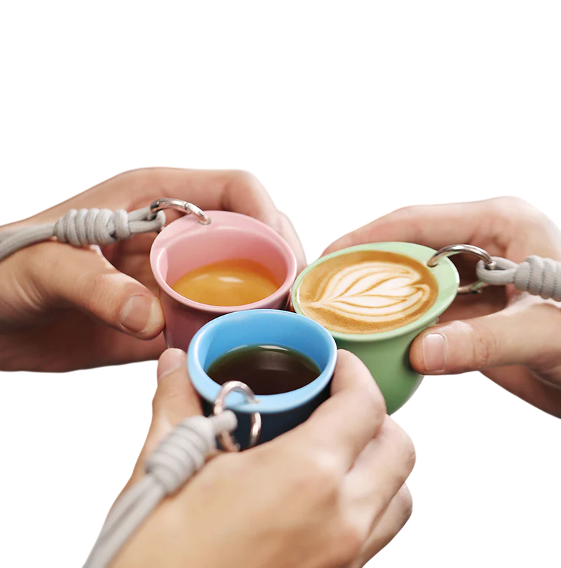 MHW-3BOMBER Shot Cup (60ml) Ceramic espresso shot cup by MHW-3BOMBER in blue and green