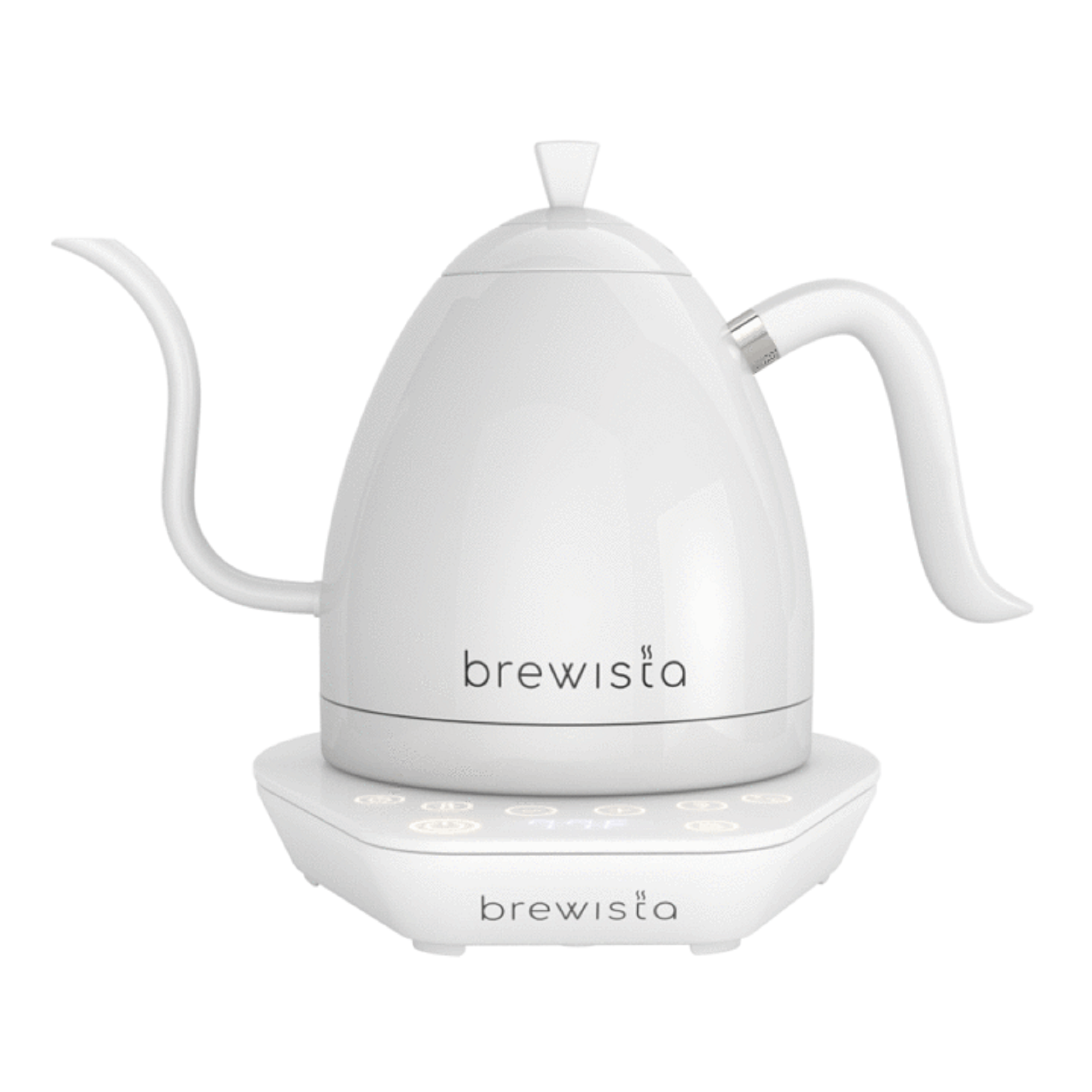 BREWISTA ARTISAN ELECTRIC GOOSENECK KETTLE (Pure white) Brewista Artisan electric gooseneck kettle in pure white, side view