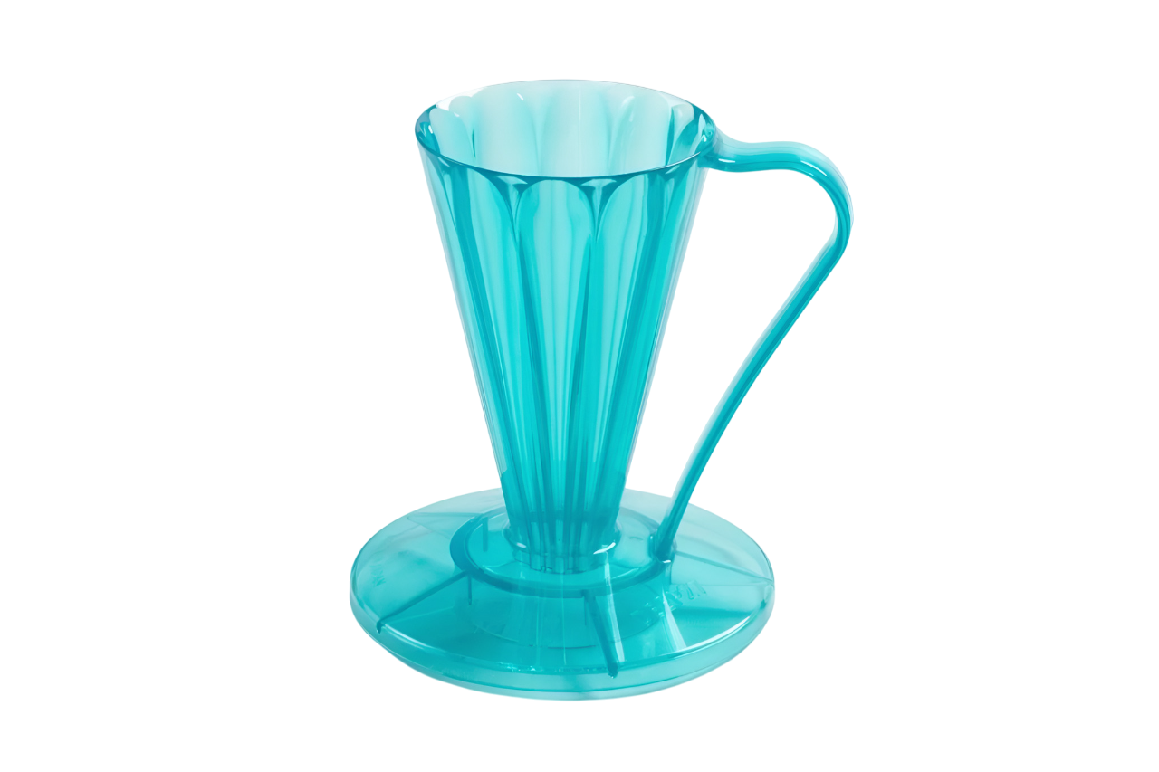Cafec Flower Dripper Deep 27 (Youmeca Blue) CAFEC Flower Dripper DEEP 27 single cup coffee dripper in YOUMECA blue