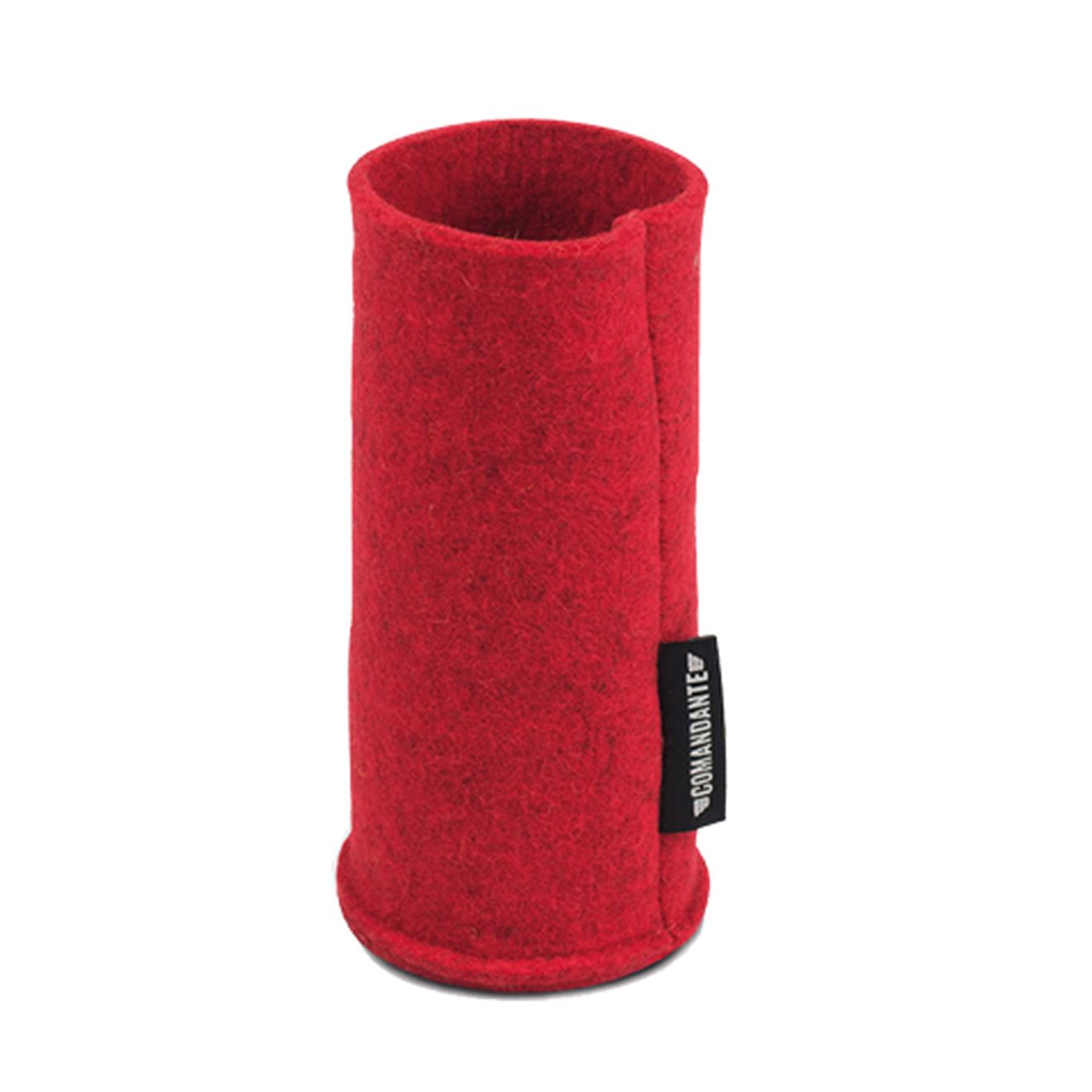 COMANDANTE C40 FELT SLEEVE Comandante C40 felt sleeve in Anthracite wool protecting a hand grinder