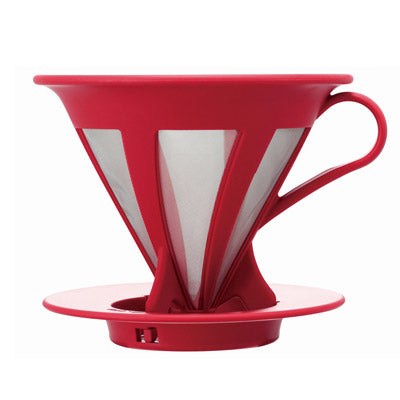 Hario Cafeor Paperless V60 Coffee Dripper Hario Cafeor dripper with stainless steel mesh filter for paperless pour-over brewing
