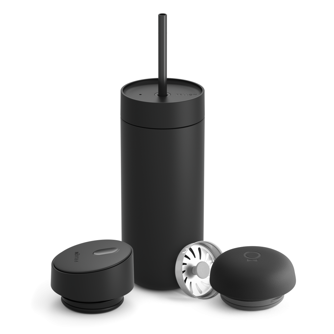 Fellow Carter travel mug 3-in-1 lid system in matte black