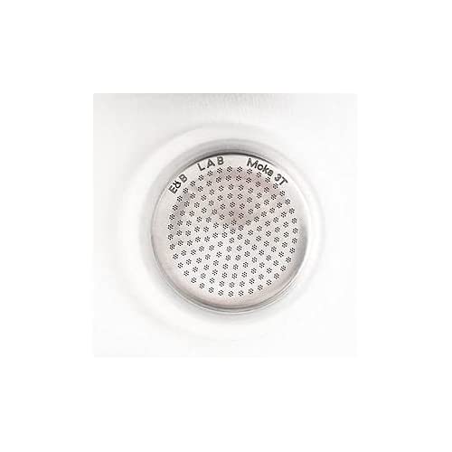 E&B Lab moka pot filter with fine stainless steel mesh and silicone gasket