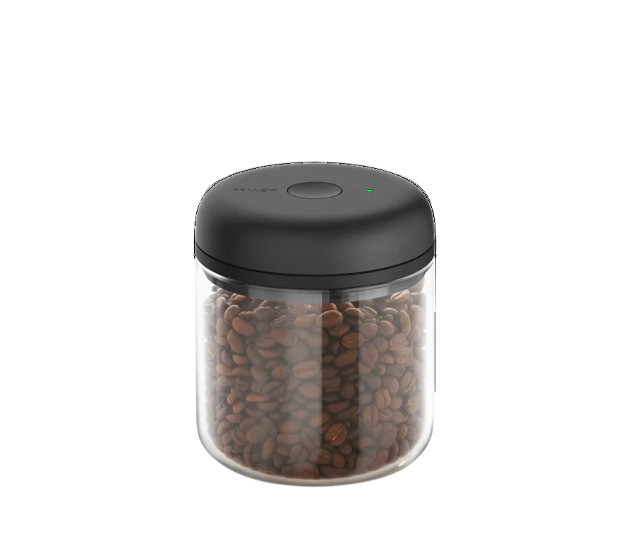 Fellow Atmos electric vacuum canister for coffee bean storage