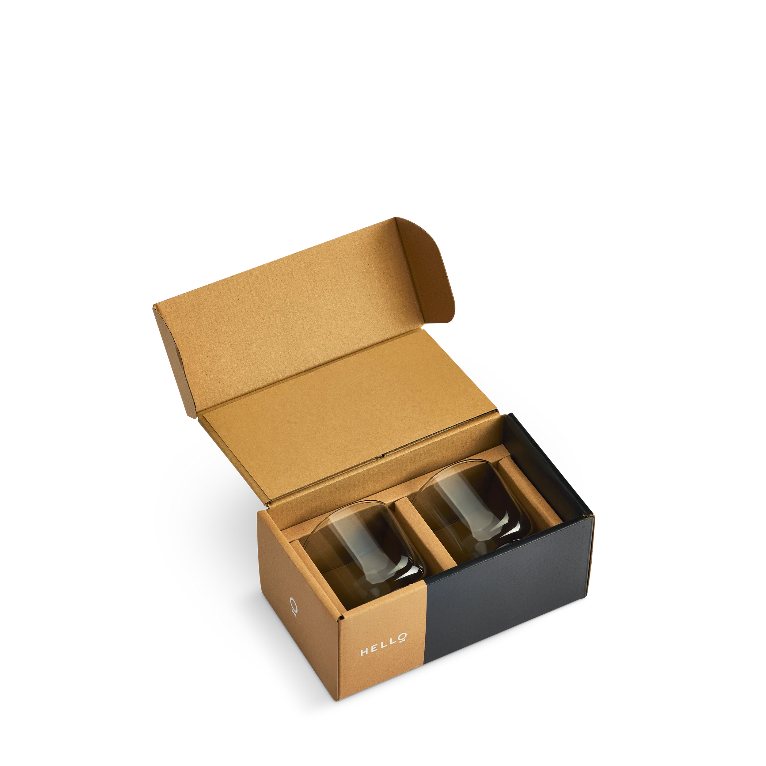 FELLOW PIRCH CAPPUCCINO GLASSES (SET OF 2) Fellow Pirch cappuccino glasses set of 2 in smoke finish