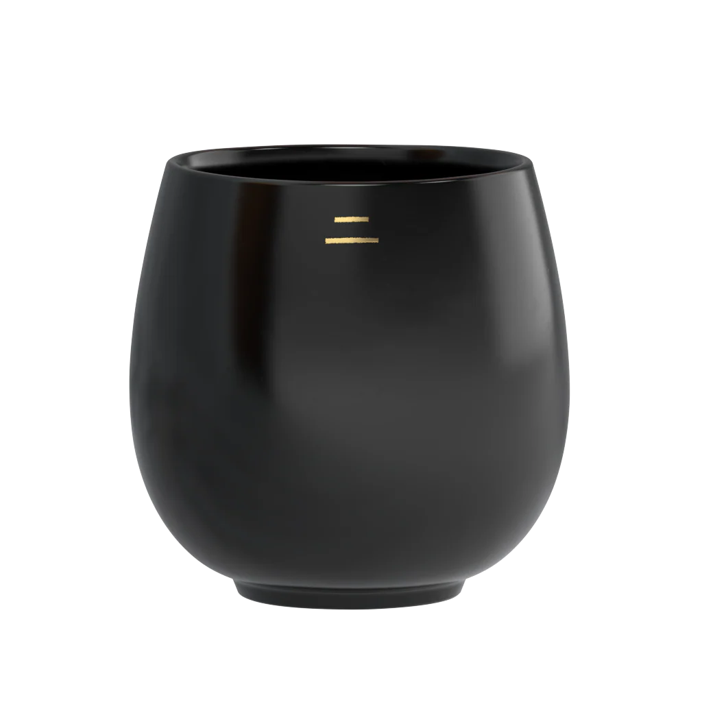 dual lip coffee cup by Ni Ware x Brew Boyyy in matte black ceramic