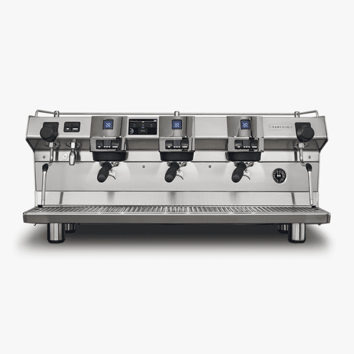 Rancilio Invicta espresso machine on a café counter