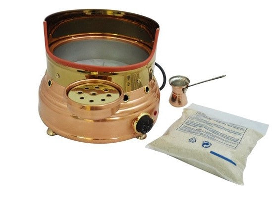 Johny Turkish coffee maker sand brewing set with brass pot
