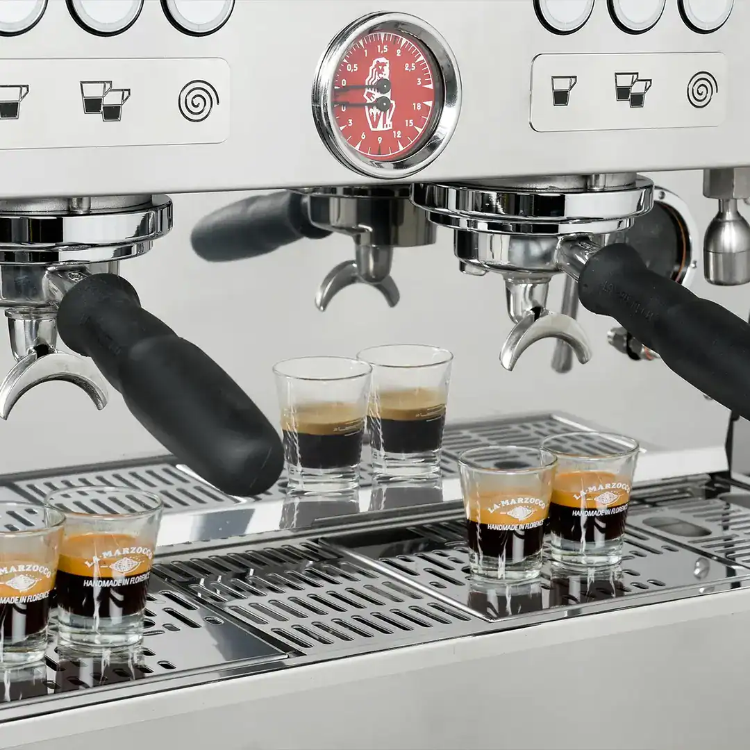 La Marzocco Linea PB – X La Marzocco Linea PB-X espresso machine on a café counter