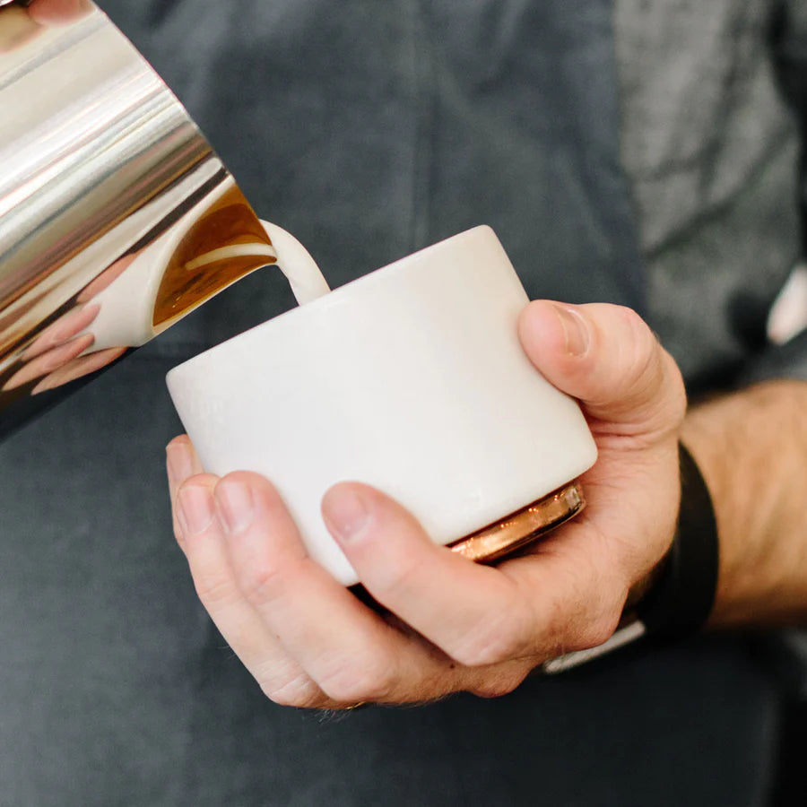 FELLOW MONTY MILK ART CUPS (6.5Oz) Fellow Monty latte art cup in matte white with cappuccino pour