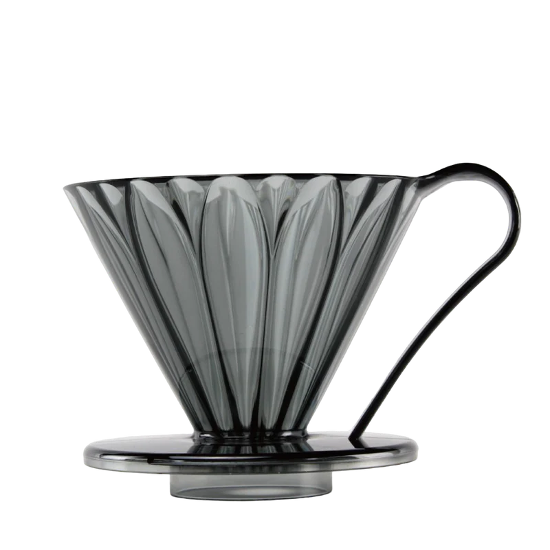 Cafec - Tritan Cone-Shaped Flower Dripper Cup 4 Tritan cone dripper Cup 4 flower rib design in clear copolyester