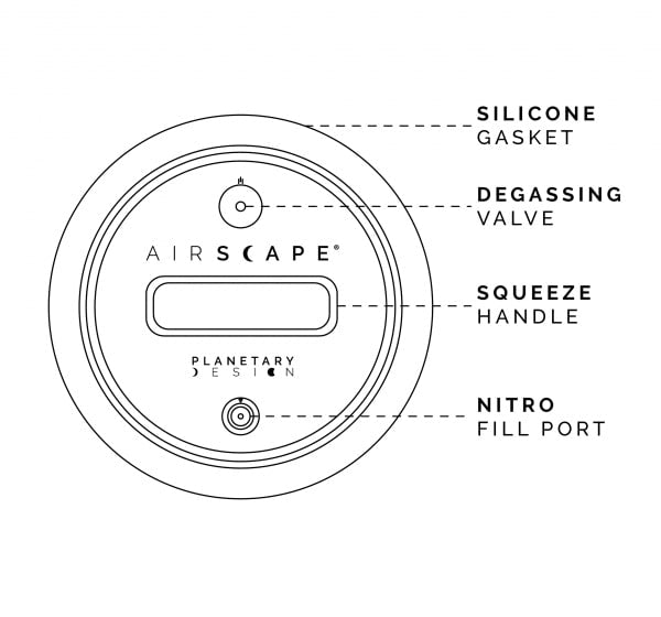 Airscape Bucket Insert Lid Airscape bucket insert lid fitted on a storage bucket
