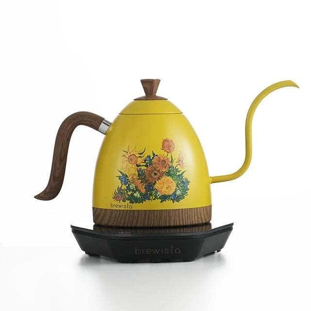 Brewista Artisan 0.6L Gooseneck Variable Kettle - Sunflower Brewista Artisan gooseneck electric kettle in Sunflower finish