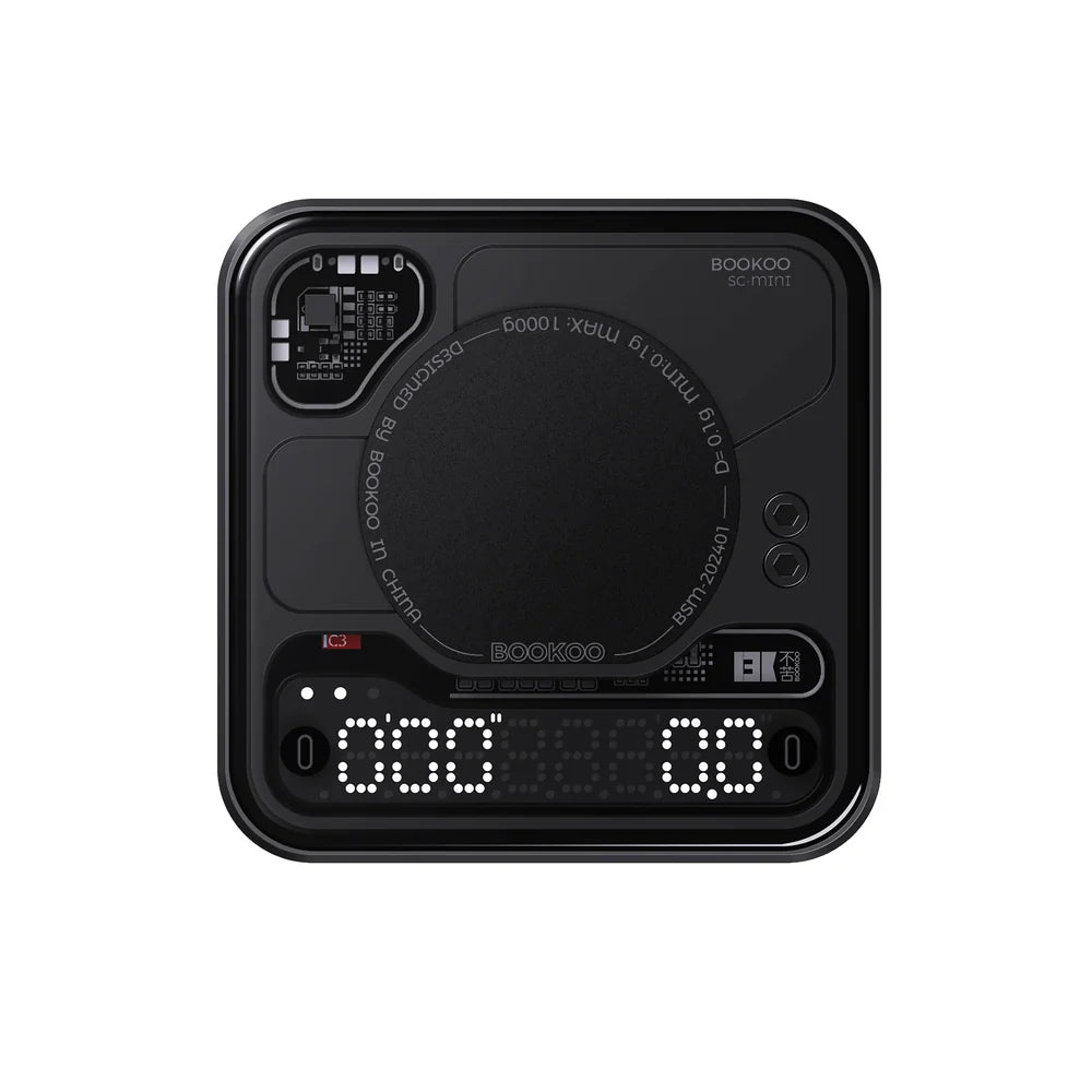 Themis Mini Coffee Scale by BOOKOO for pour-over and espresso brewing