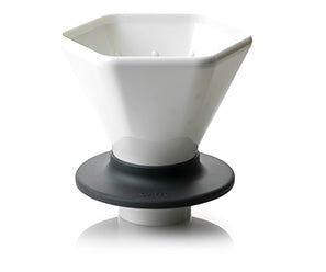 CAFEC Deep Dripper with silicone ring for 45-degree pour-over brewing
