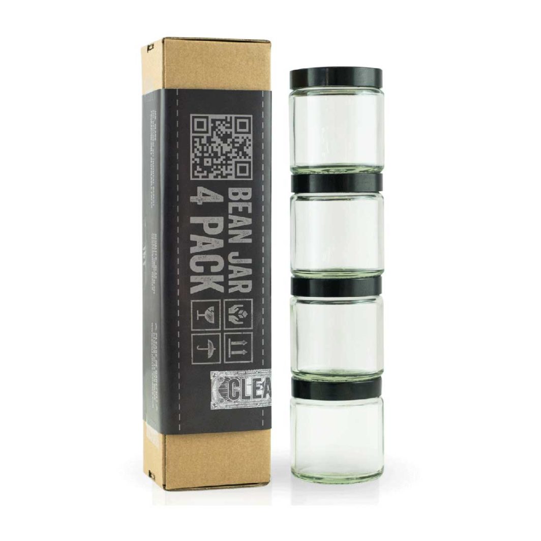 Comandante bean jar clear glass 4 pack for C40 Nitro Blade grinder