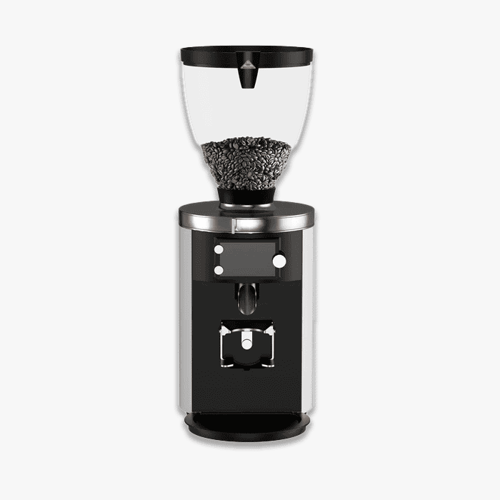Mahlkönig E80S grinder with 80mm flat burrs and illuminated spout