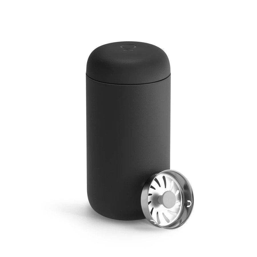 FELLOW CARTER "MOVE" MUG (12OZ) Fellow Carter travel mug in black and white finishes, insulated 12oz coffee mug for commute