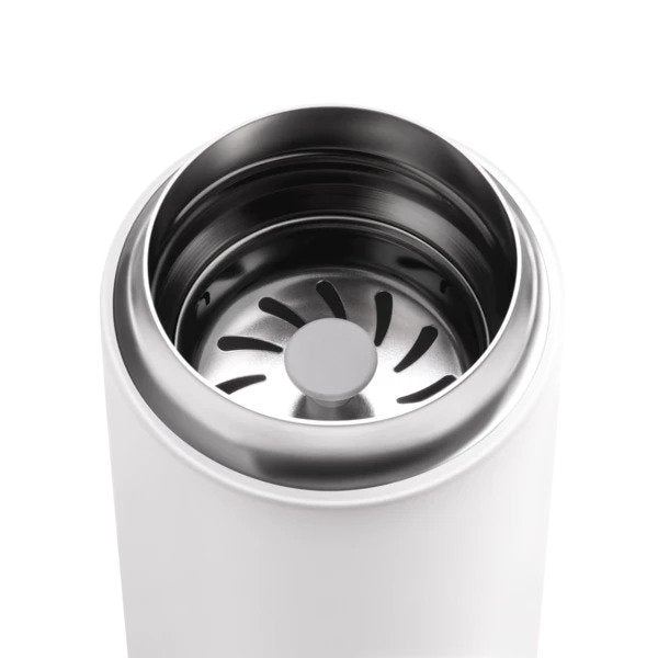 Fellow Carter travel mug in black and white finishes, insulated 12oz coffee mug for commute