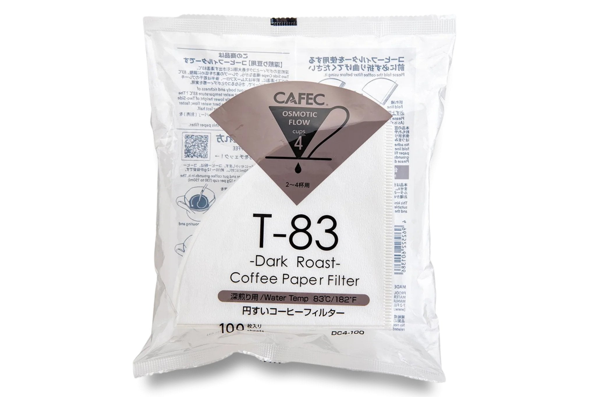 CAFEC dark roast filter paper Cup4 cone shape for pour-over