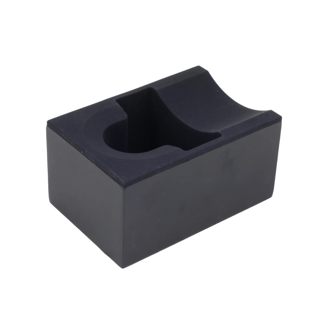 Timemore Magic Cube portafilter stand on a coffee bench