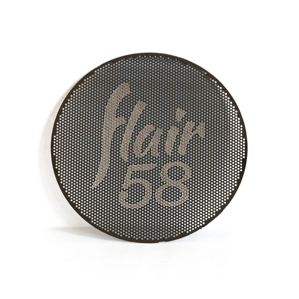 FLAIR 58 Etched Puck Screen Flair 58 puck screen with laser-etched logo design