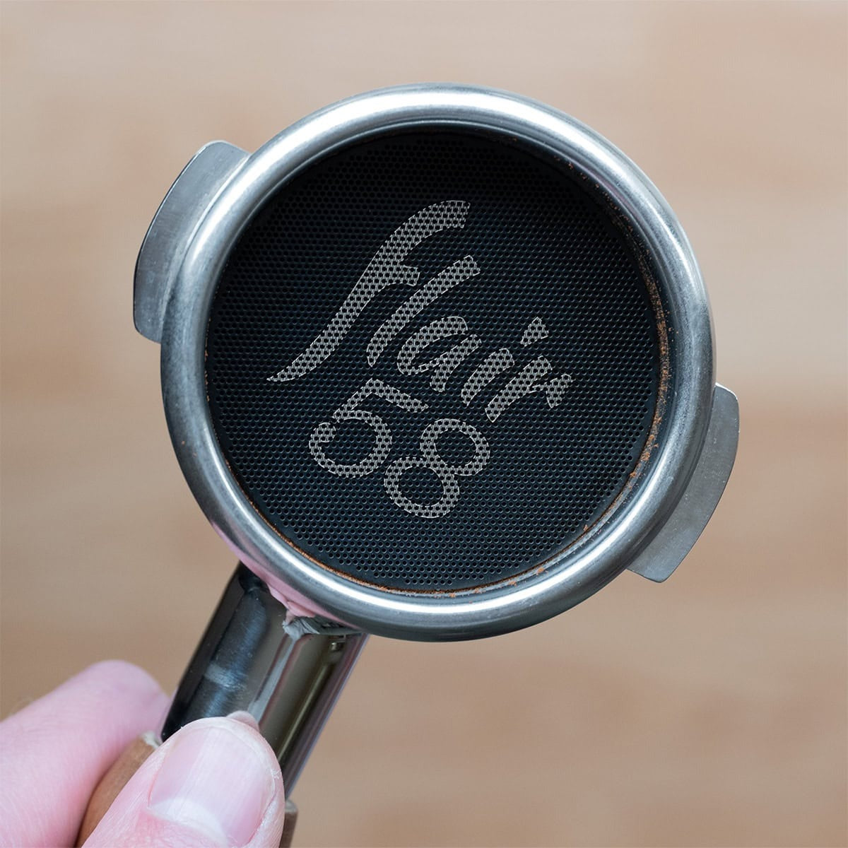 FLAIR 58 Etched Puck Screen Flair 58 puck screen with etched logo design