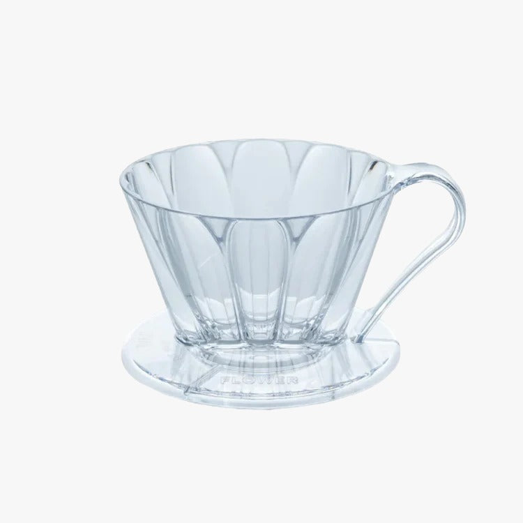 CAFEC Flower Dripper Oval 102 with flower-shaped ribs for pour-over brewing