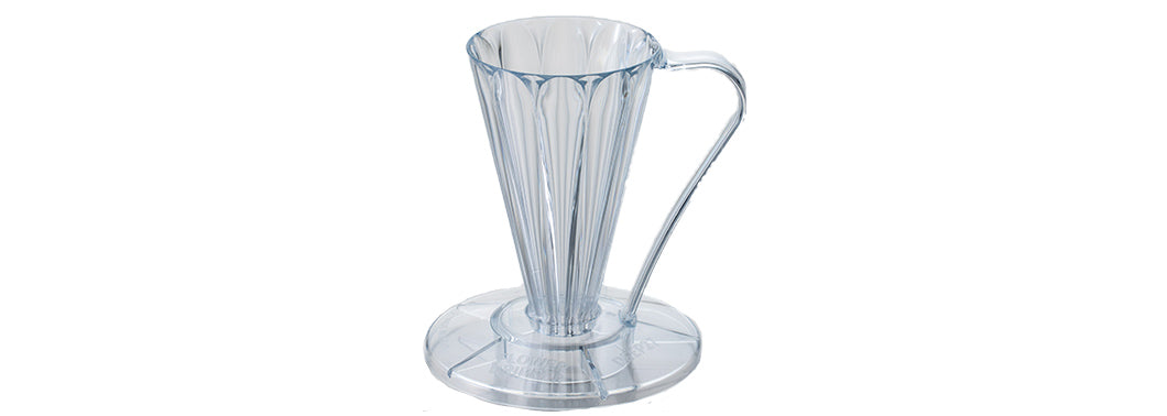 Cafec Flower Dripper Deep 27 (Clear) CAFEC Flower Dripper Deep 27 clear one-cup pour-over dripper