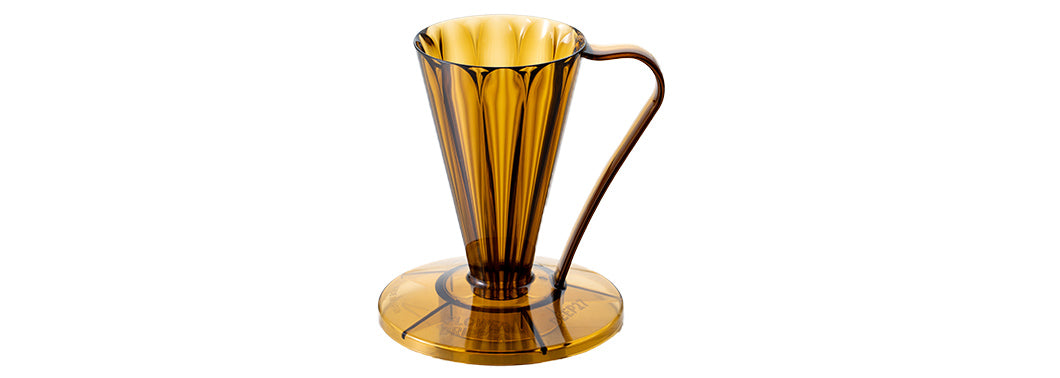Cafec Flower Dripper Deep 27 (Clear Brown) CAFEC Flower Dripper Deep 27, a single cup pour over dripper in clear brown