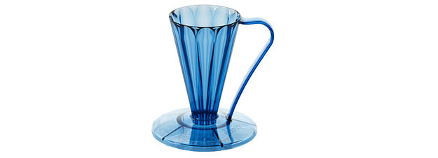 Cafec Flower Dripper Deep 27 (Clear Navy) CAFEC Flower Dripper Deep 27 single cup pour over dripper in Clear Navy