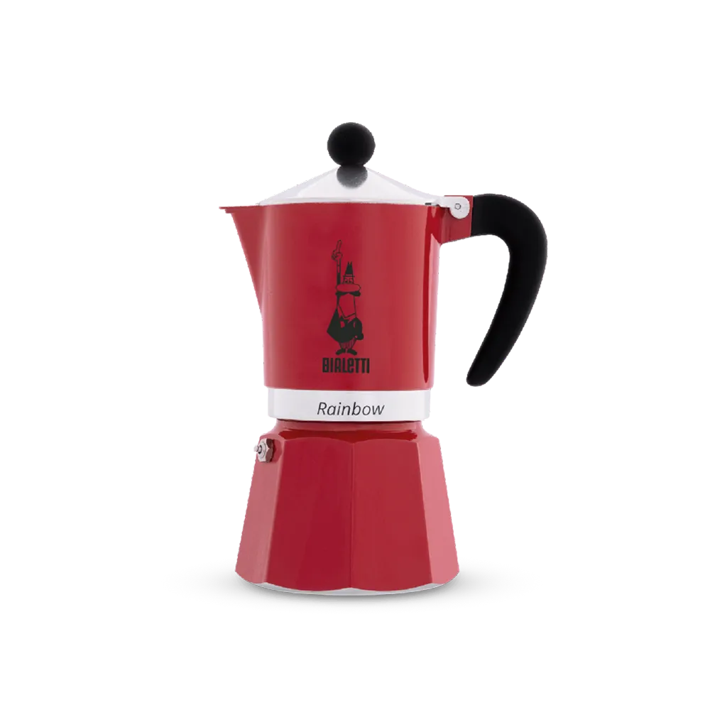 Bialetti Moka Pot Rossa stovetop espresso maker in bold red aluminium