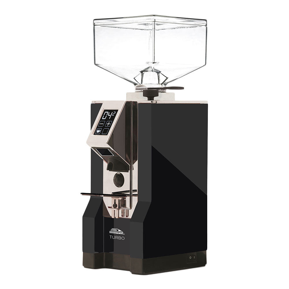 Eureka Mignon Turbo Espresso Grinder Eureka Mignon Turbo espresso grinder in matte black on a café counter