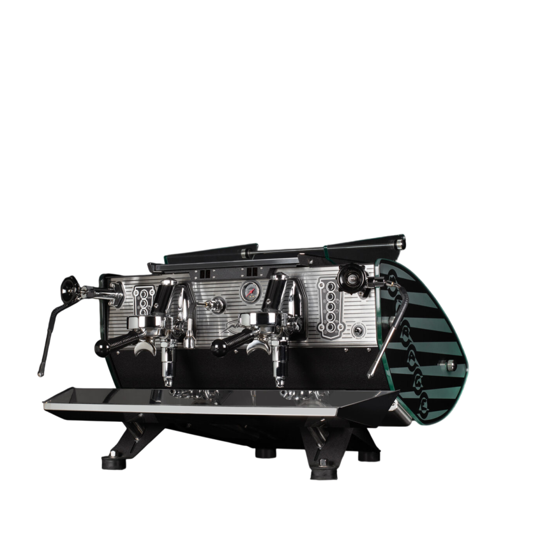 KvdW Mirage espresso machine dual group heads with copper HX boiler