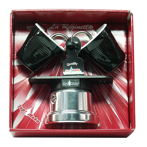 Top Moka Model (Stovetop Mini Espresso Maker)- 2 Cups Black moka pot 2 cup stovetop espresso maker by Takumi Brewing Lab