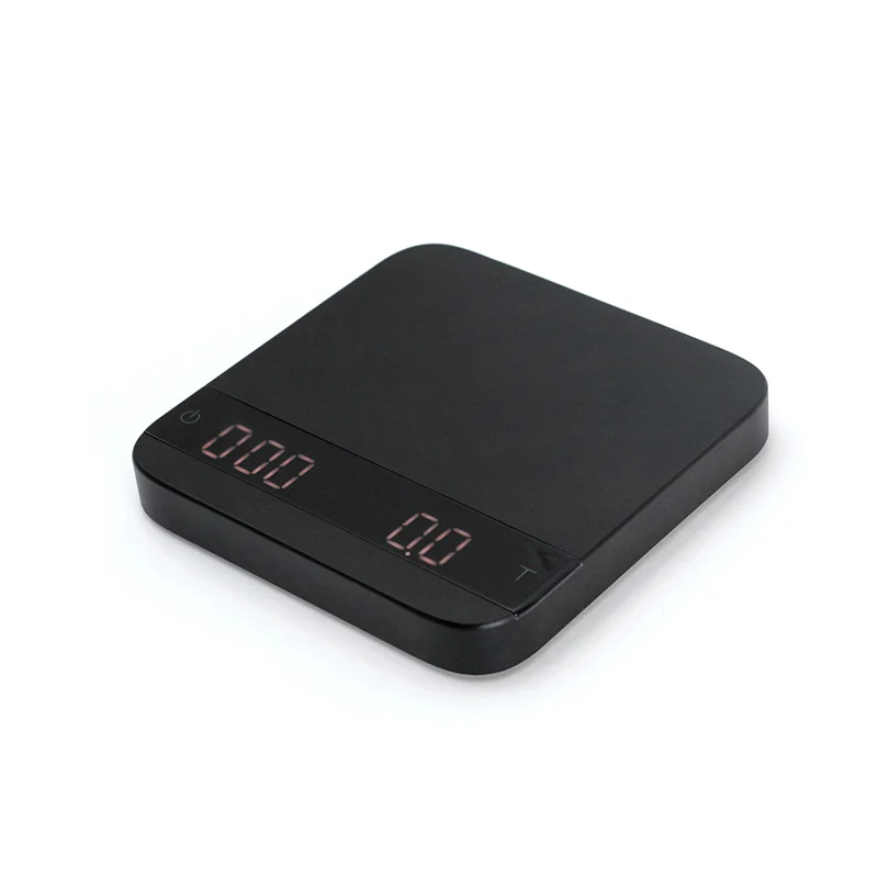 MisChief Lunar precision coffee scale on an espresso counter