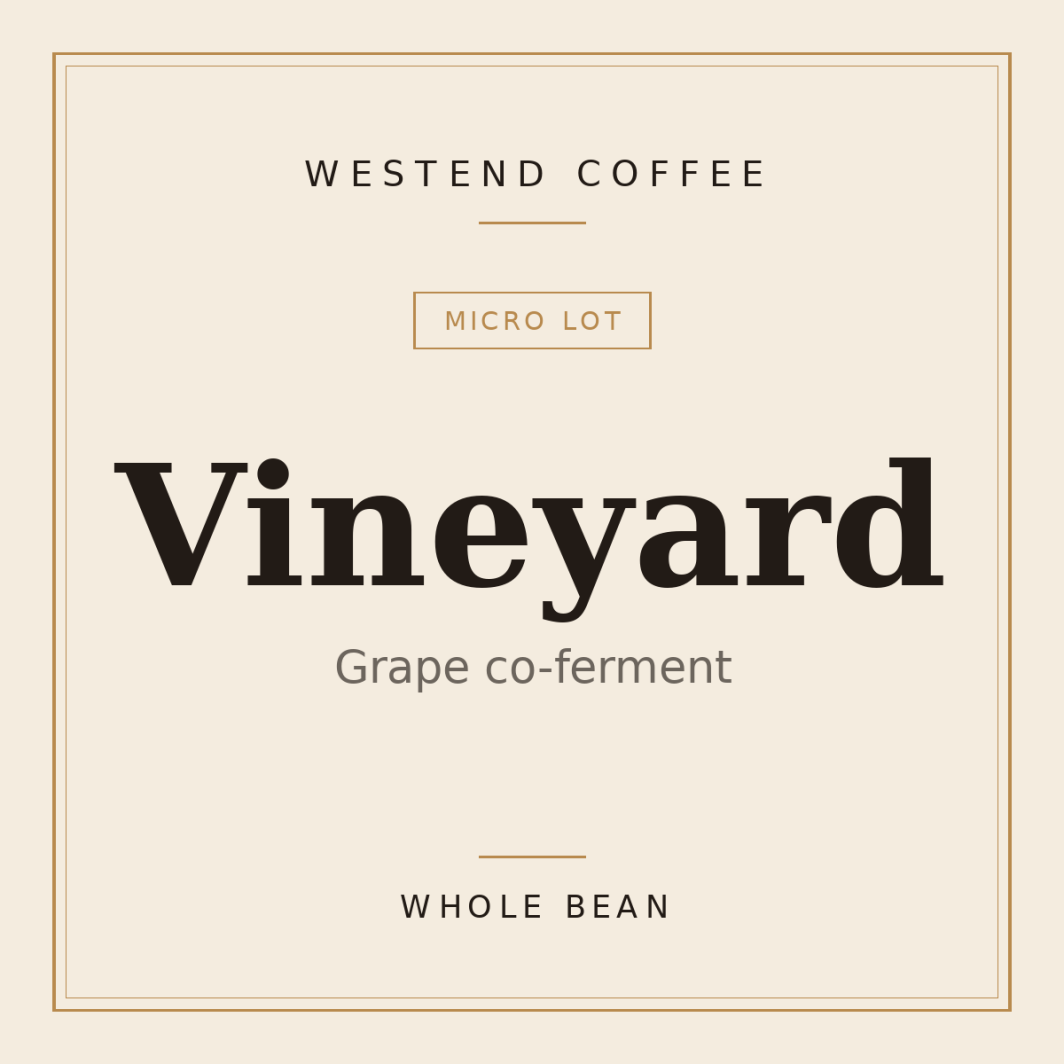 Westend Coffee Vineyard — Grape co-ferment, whole bean